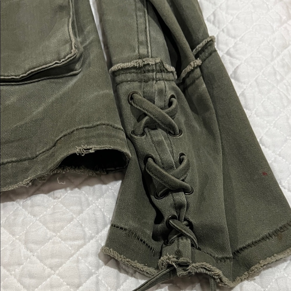 Women's Free People Olive Green Jacket small - Picture 5 of 7